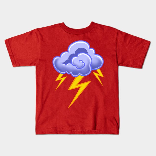 Lightning Storm Cloud Kids T-Shirt by Pat’s Stuff 